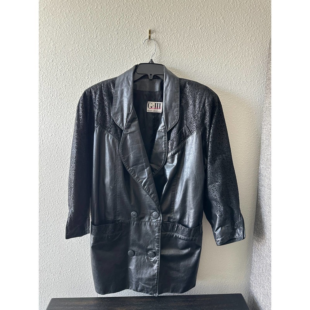 Vintage-1980s Global Identity G-III Oversized Leather Blazer